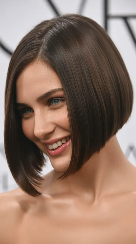Sleek Bob with a Side Part