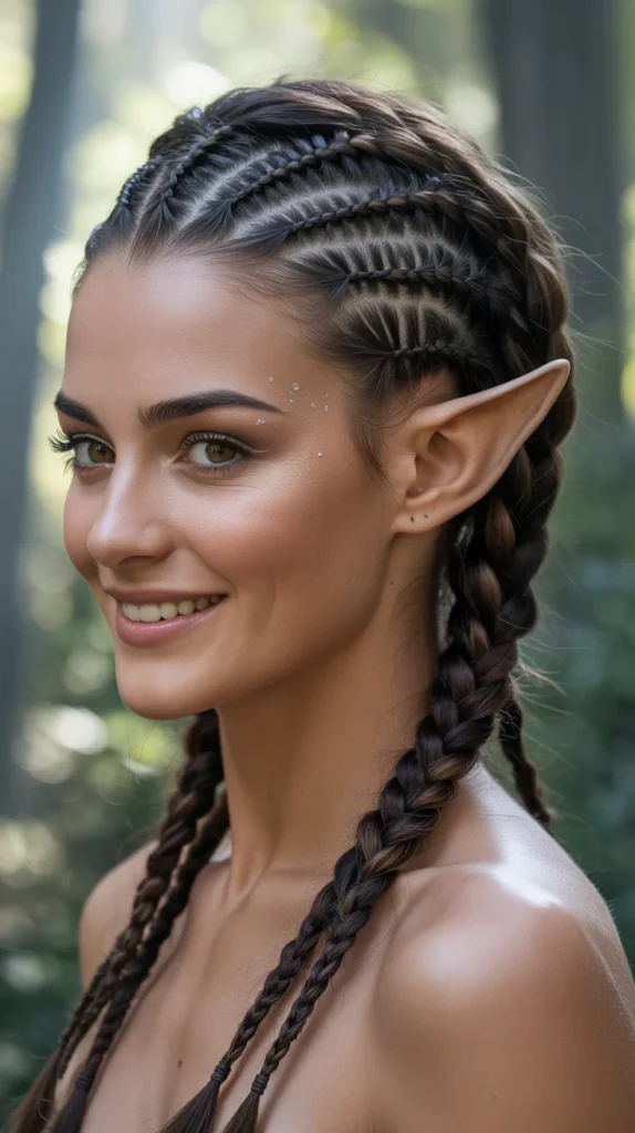 Elf-Inspired Braided Mohawk