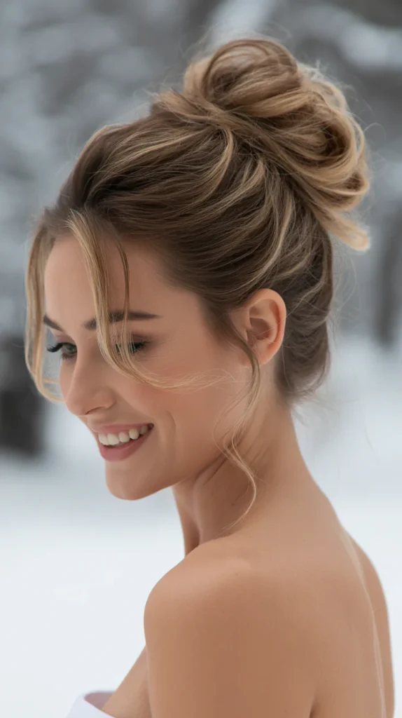 Messy Bun with Tendrils