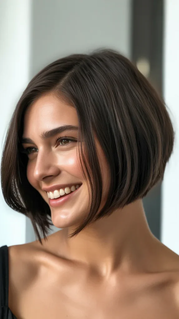 Side-Parted Asymmetrical Bob