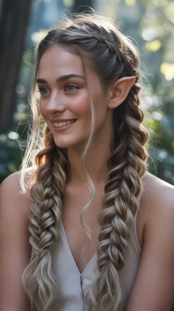  Elf Double Fishtail Braids