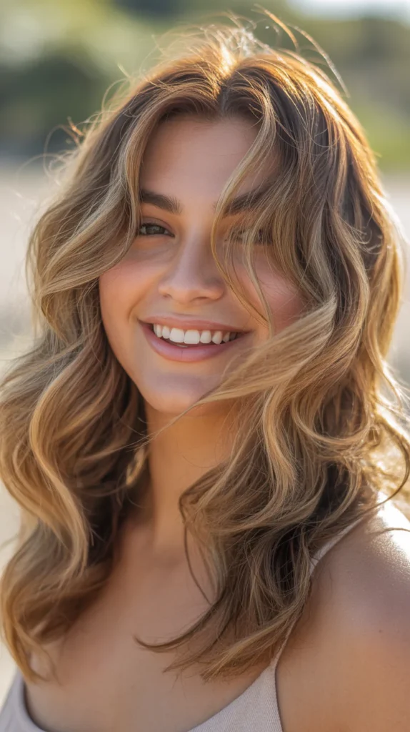 Beachy Waves with Face-Framing Layers