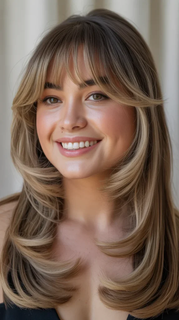 Curtain Bangs with Long Hair