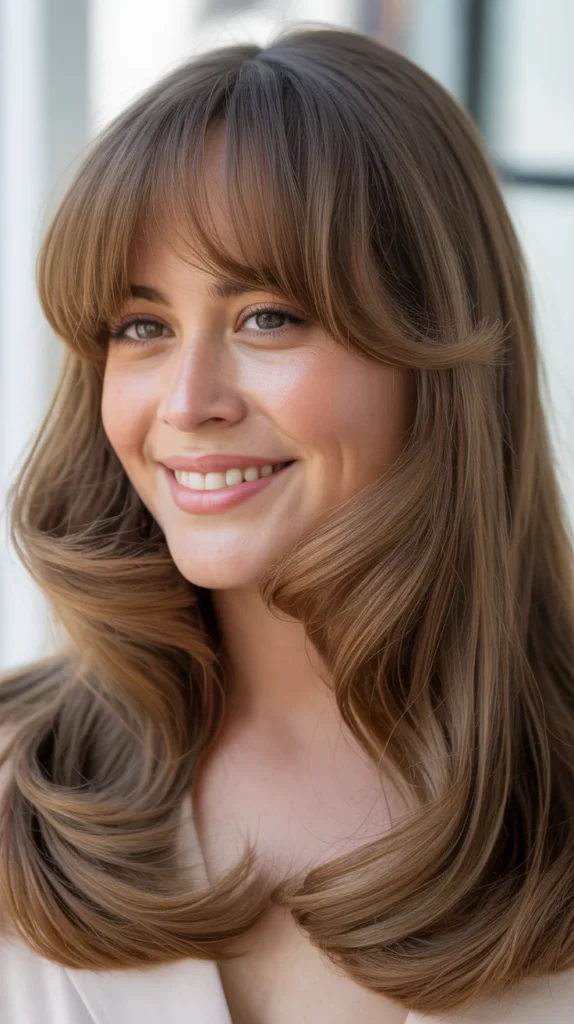 Curtain Bangs with Long Hair