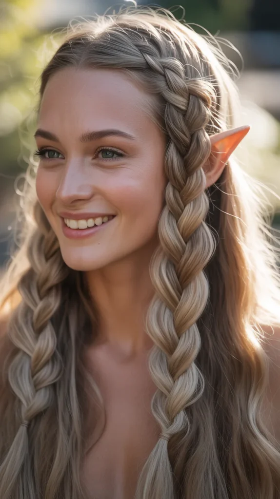 Elf-Inspired Waterfall Braid
