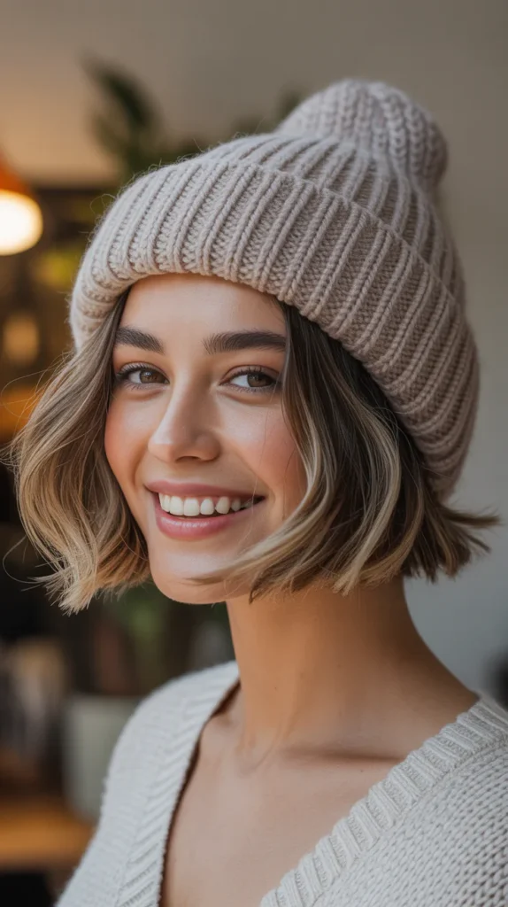 Bob with a Rolled Edge Beanie