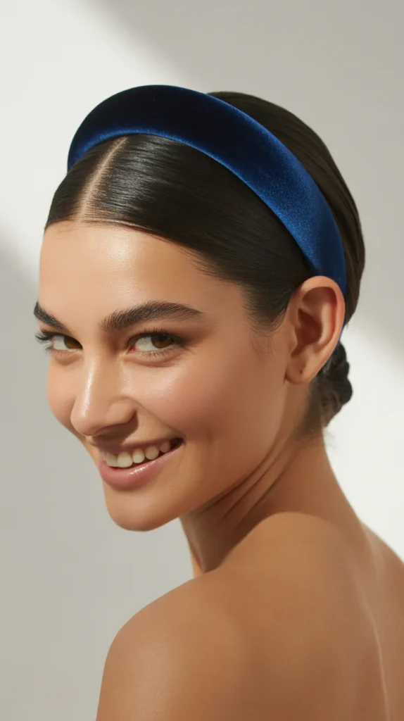 Classic Slicked-Back Hair with Thick Headband