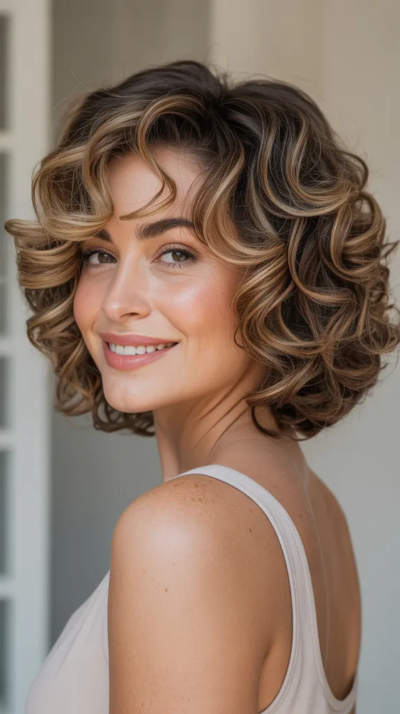Curly Bob with Layers