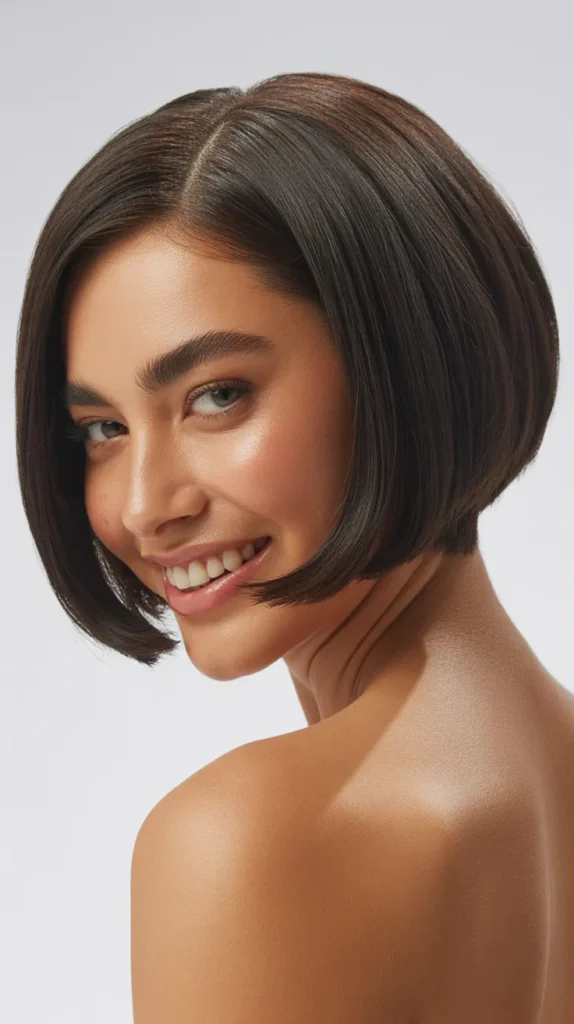 Short Bob with Center Part