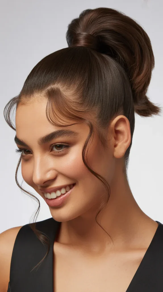 High Ponytail with Face-Framing Pieces