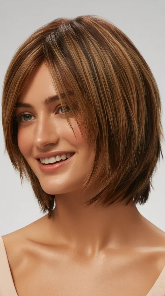 Shaggy Bob with Choppy Layers