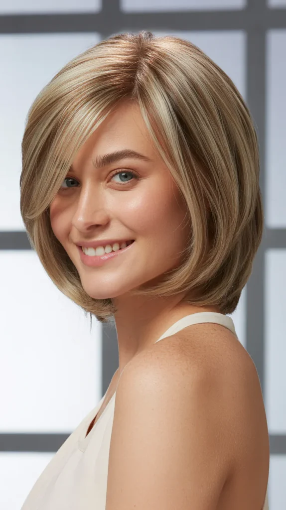 Layered Bob with Side Bangs