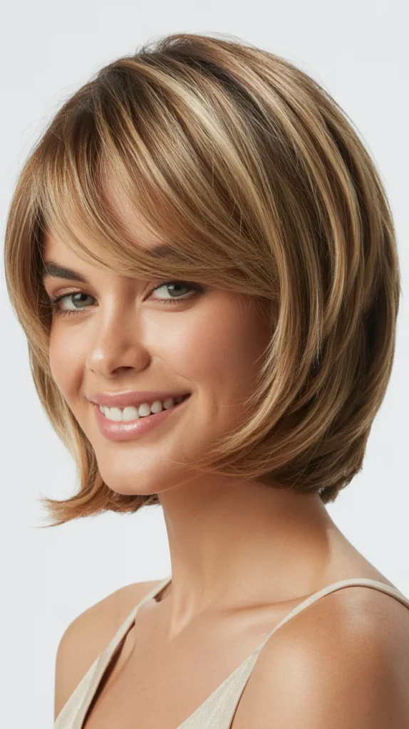 Stacked Bob with Side Bangs