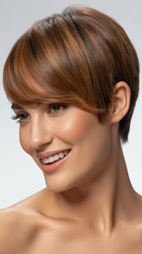 Pixie Cut with Long Bangs