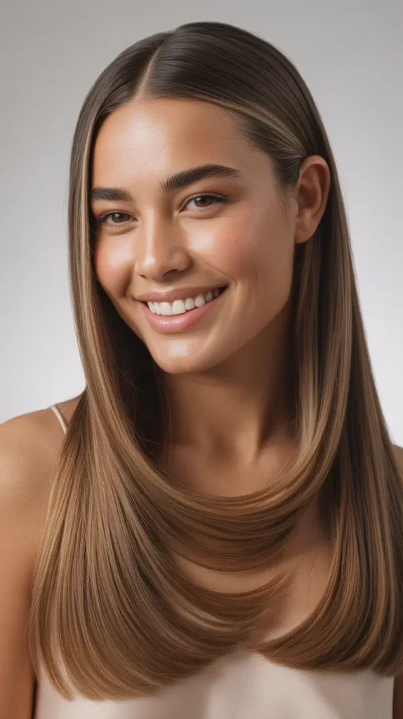 Long, Straight Hair with Middle Part