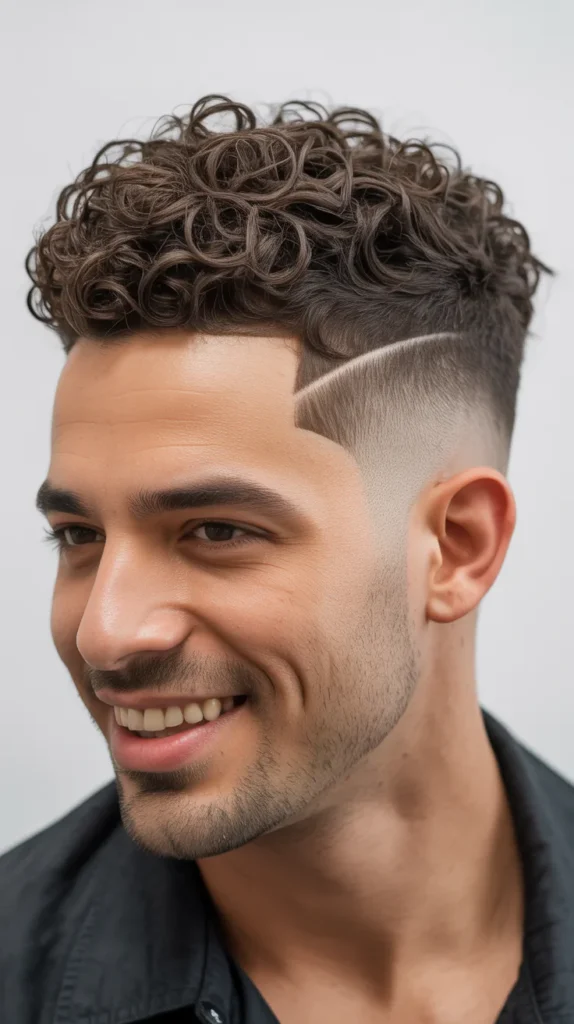 Curly High Top Fade