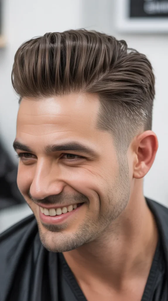 Crew Cut with Pompadour Top