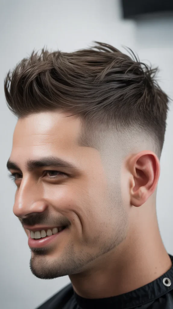 Low Taper Fade with Faux Hawk