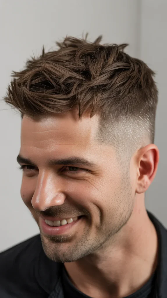 Crew Cut with Messy Texture