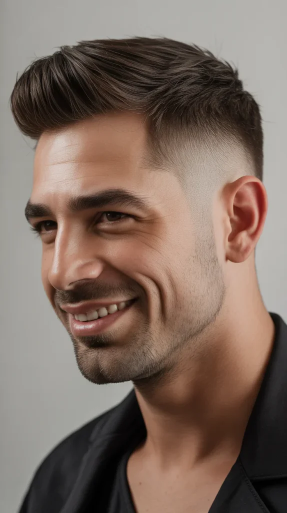 Long Crew Cut with Tapered Sides