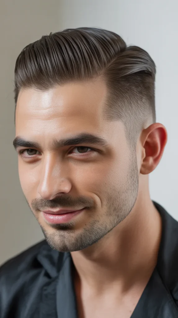 Crew Cut with Slicked Back Top