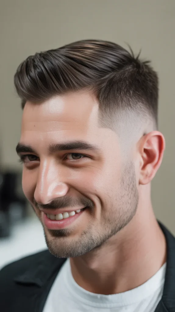 Low Taper Fade with Side Part