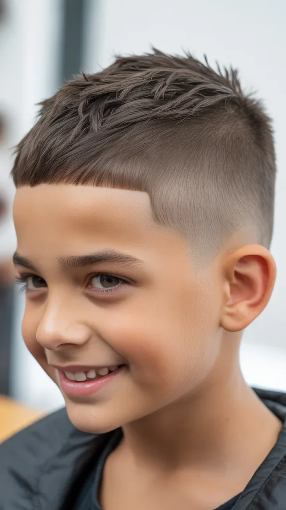 Textured Caesar with Fade