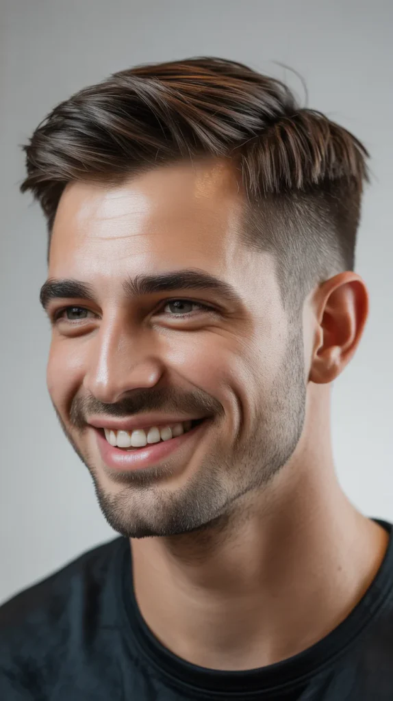 Side-Swept Crew Cut