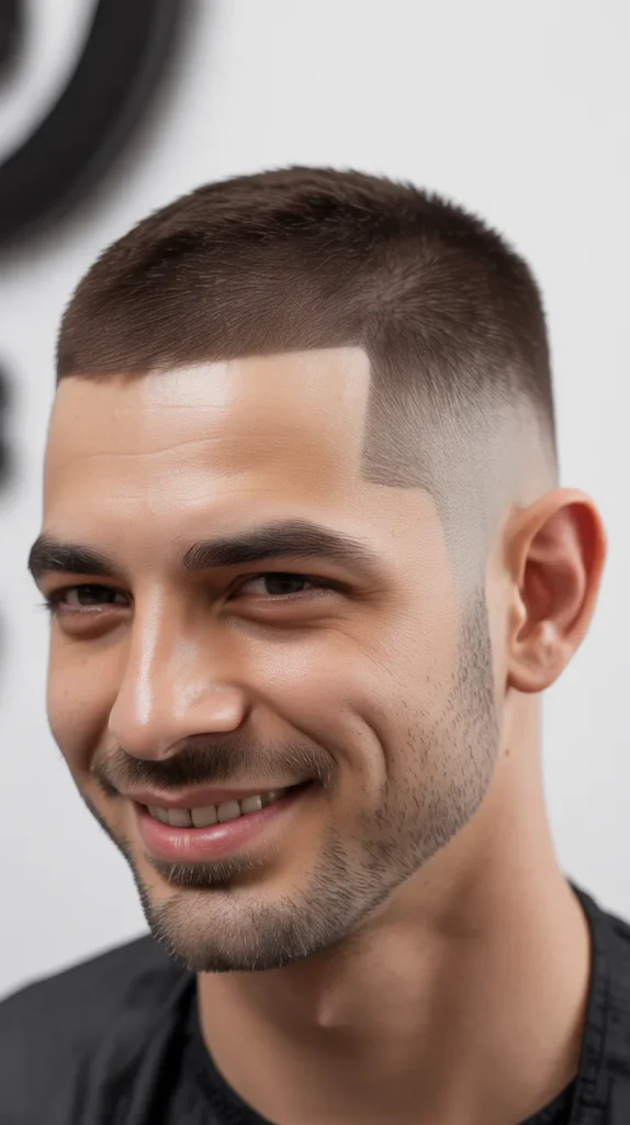 Low Taper Fade with Caesar Cut