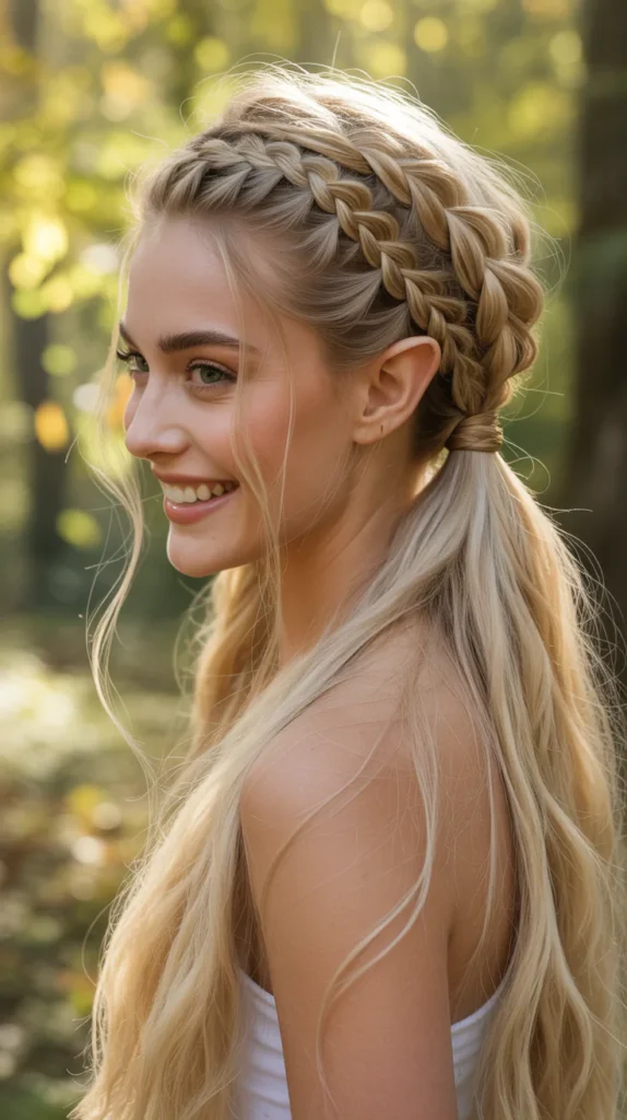 Elf-Inspired French Braided Ponytail