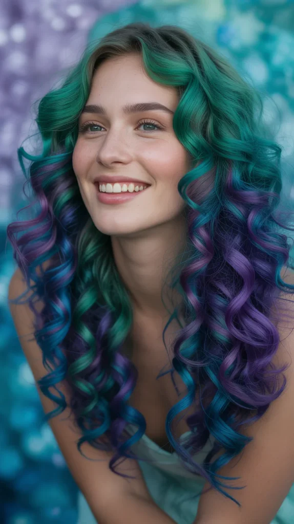 Jewel Toned Mermaid Curls