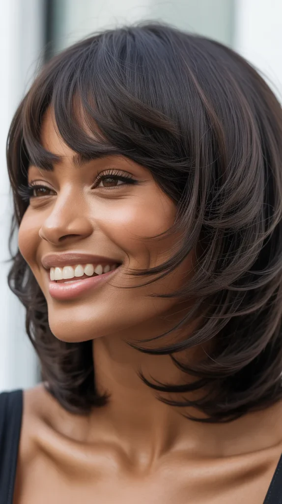 Layered Bob with Bangs