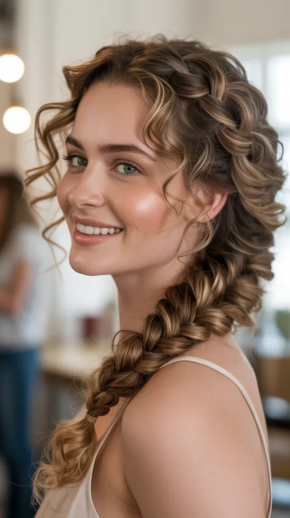 Curly Side Braid