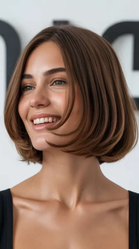 Bob with Feathered Ends