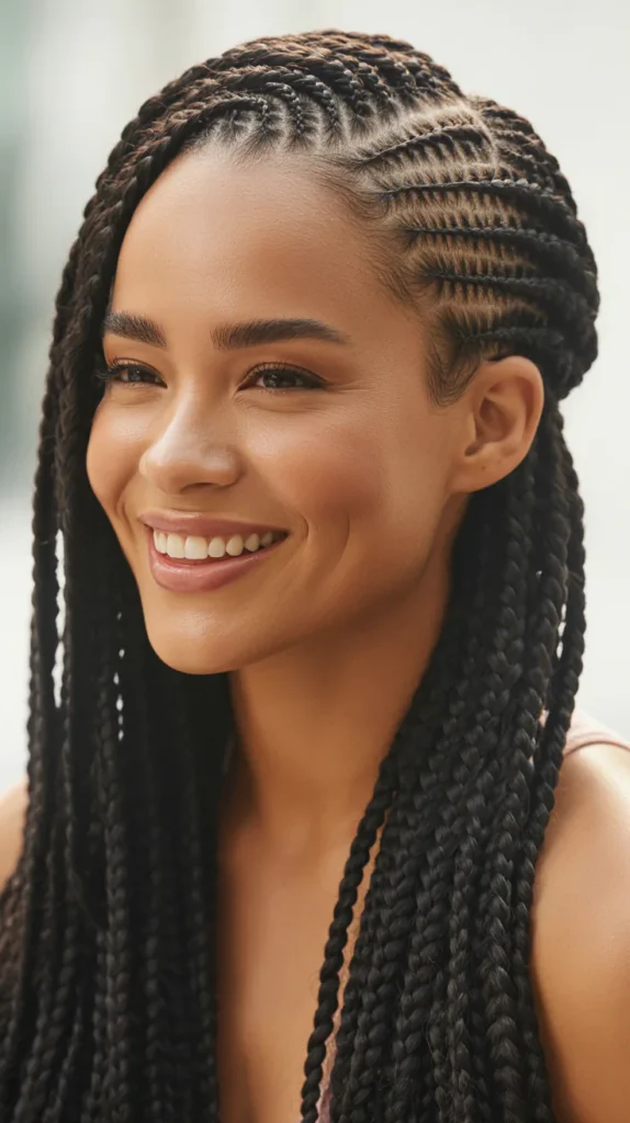 Crochet Braids with Braided Crown