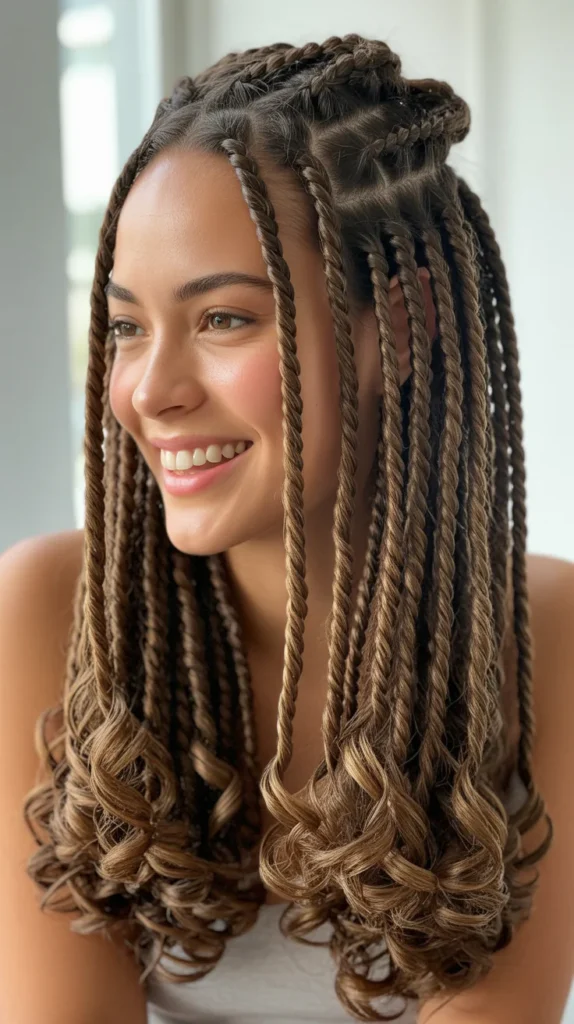 Half-Up Crochet Braids