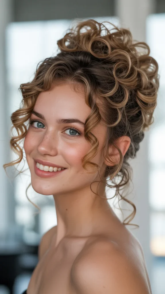 Curly Twisted Updo