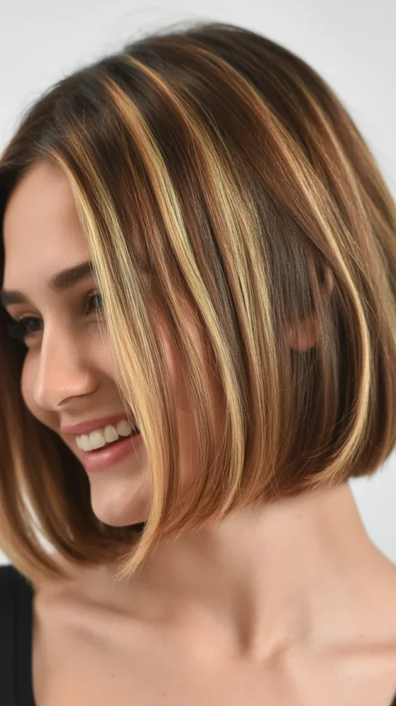 Bob with Balayage Highlights