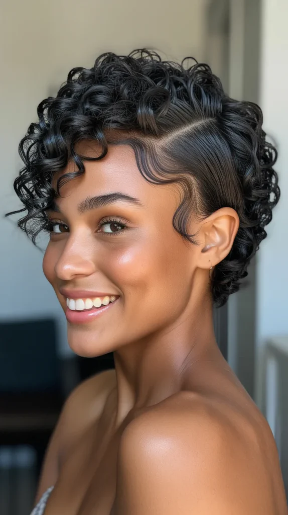 Side Part Curls