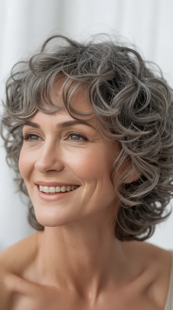 Curly Shag with Bangs