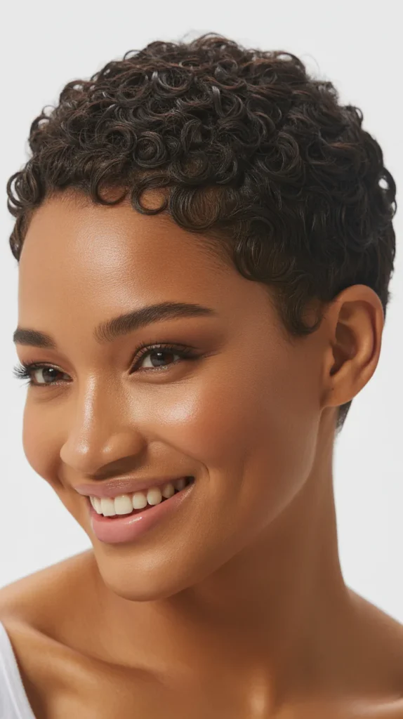 Classic Curly Pixie Cut