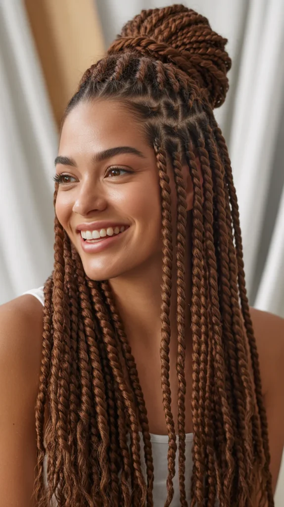 Crochet Braid Half-Up Twist