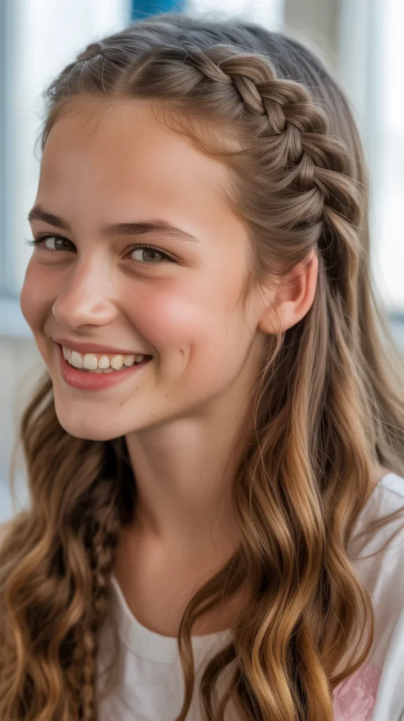 Half-Up Fishtail Braid