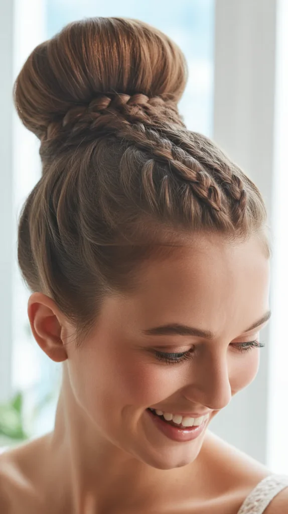 High Bun with Braids