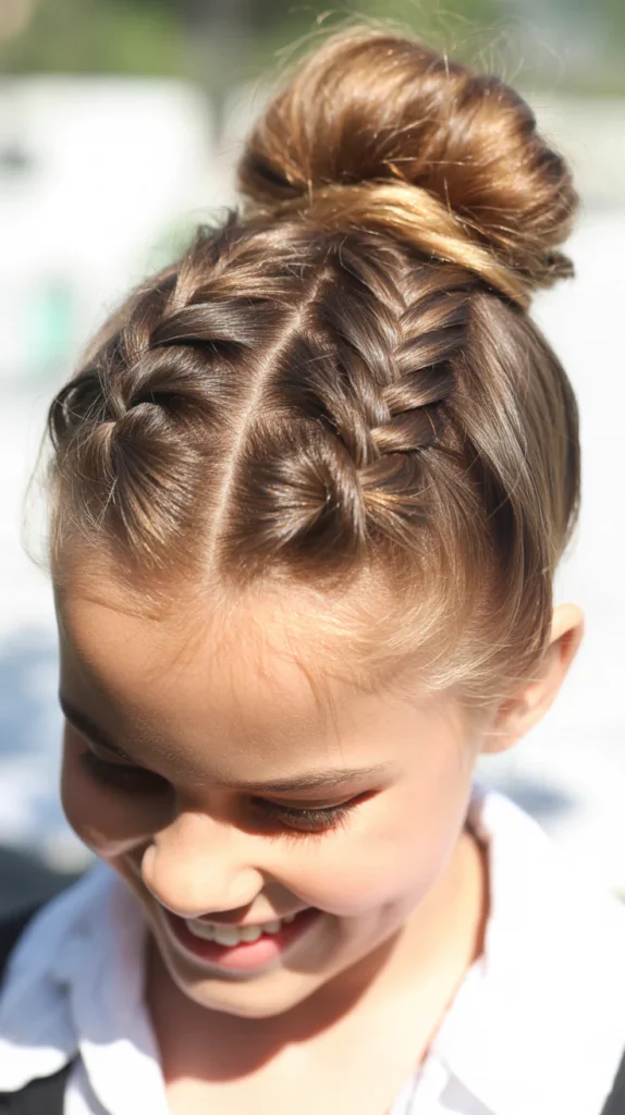 Double Fishtail Braid Bun