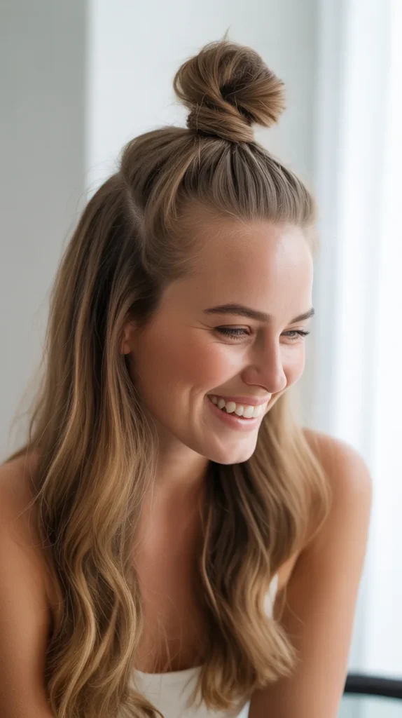 Half-Up, Half-Down Top Knot