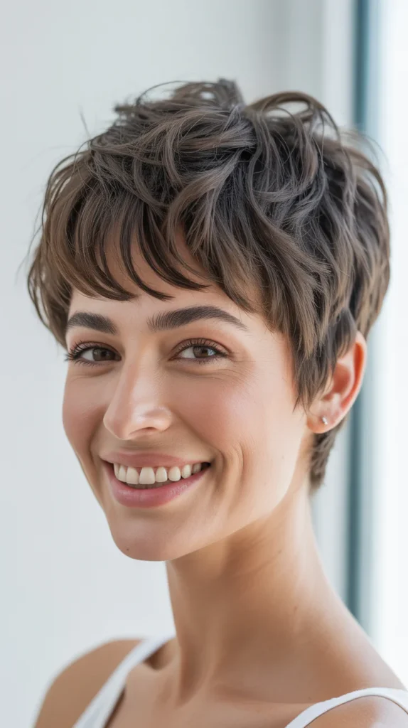  Tousled Pixie with Bangs