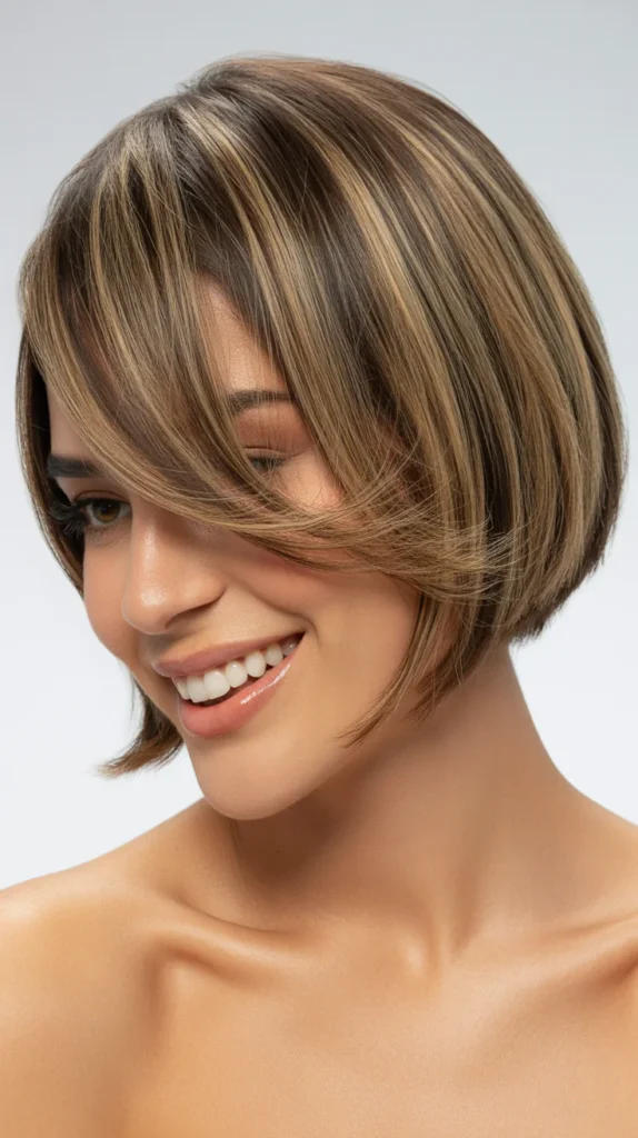 Side-Swept Bangs with Lob