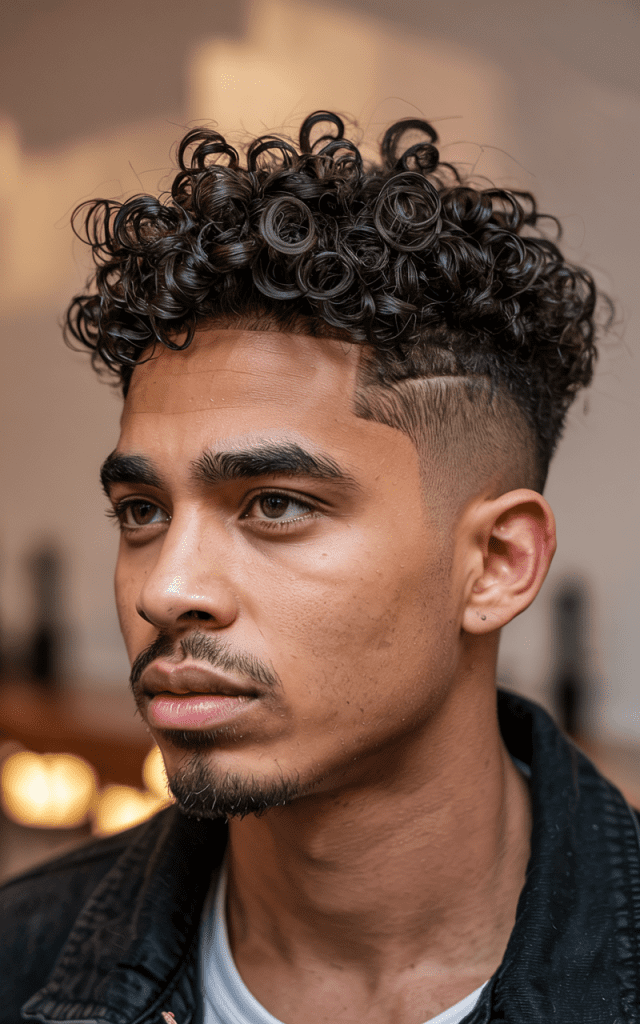 Curly Burst Fade