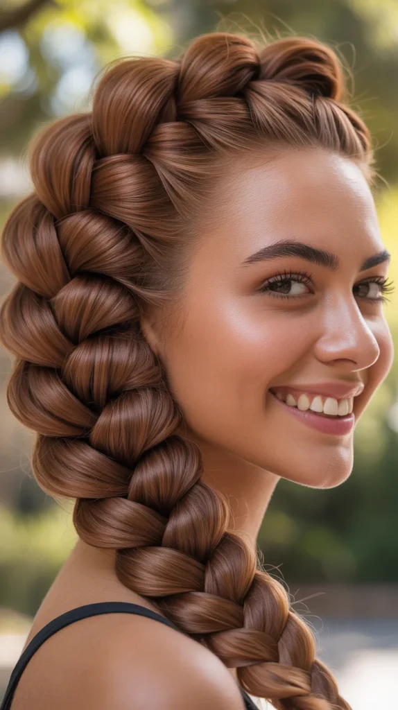 Inverted Bubble French Braid